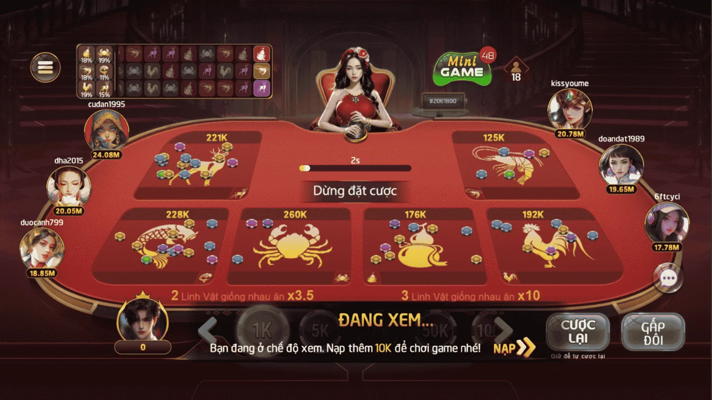 Game Bầu cua Nohuwin